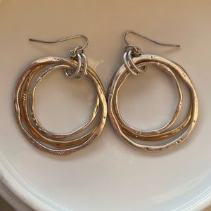J. Jill two-toned hoop earrings